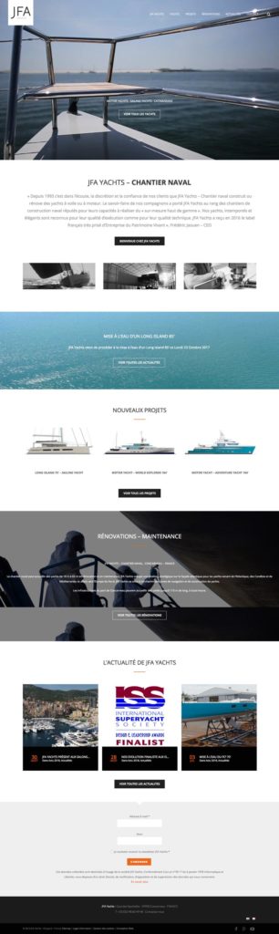 Site internet • JFA Yachts