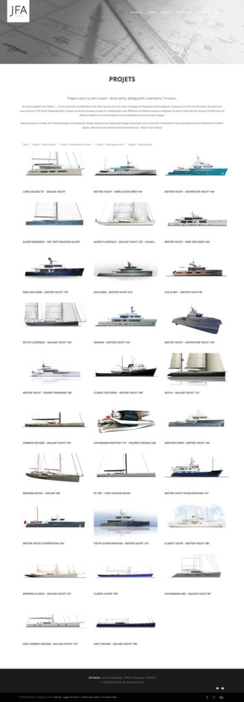 Site internet • JFA Yachts