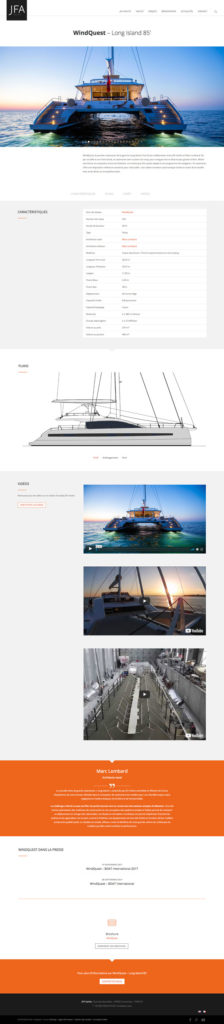 Site internet • JFA Yachts