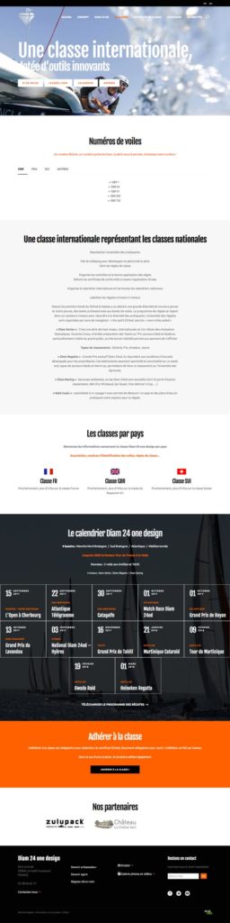 Site Diam 24 one design • Page La classe