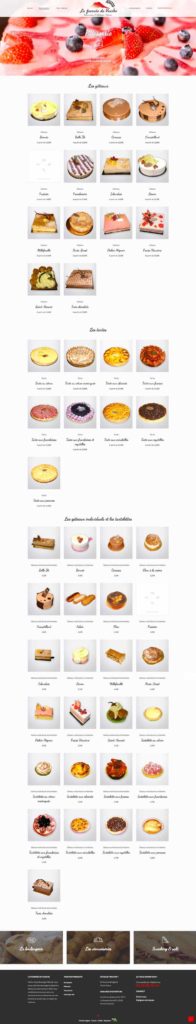 Site internet • Catégorie Pâtisseries